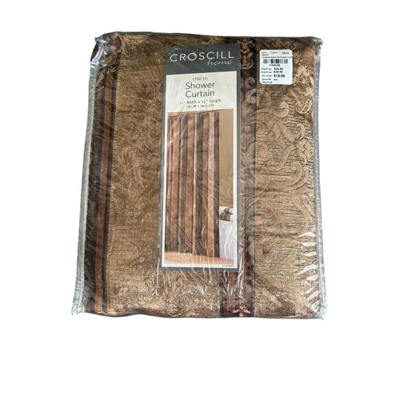 Croscill Home Townhouse Shower Curtain 72" W X 75" L Polyester/Cotton bathroom b - Picture 2 of 5